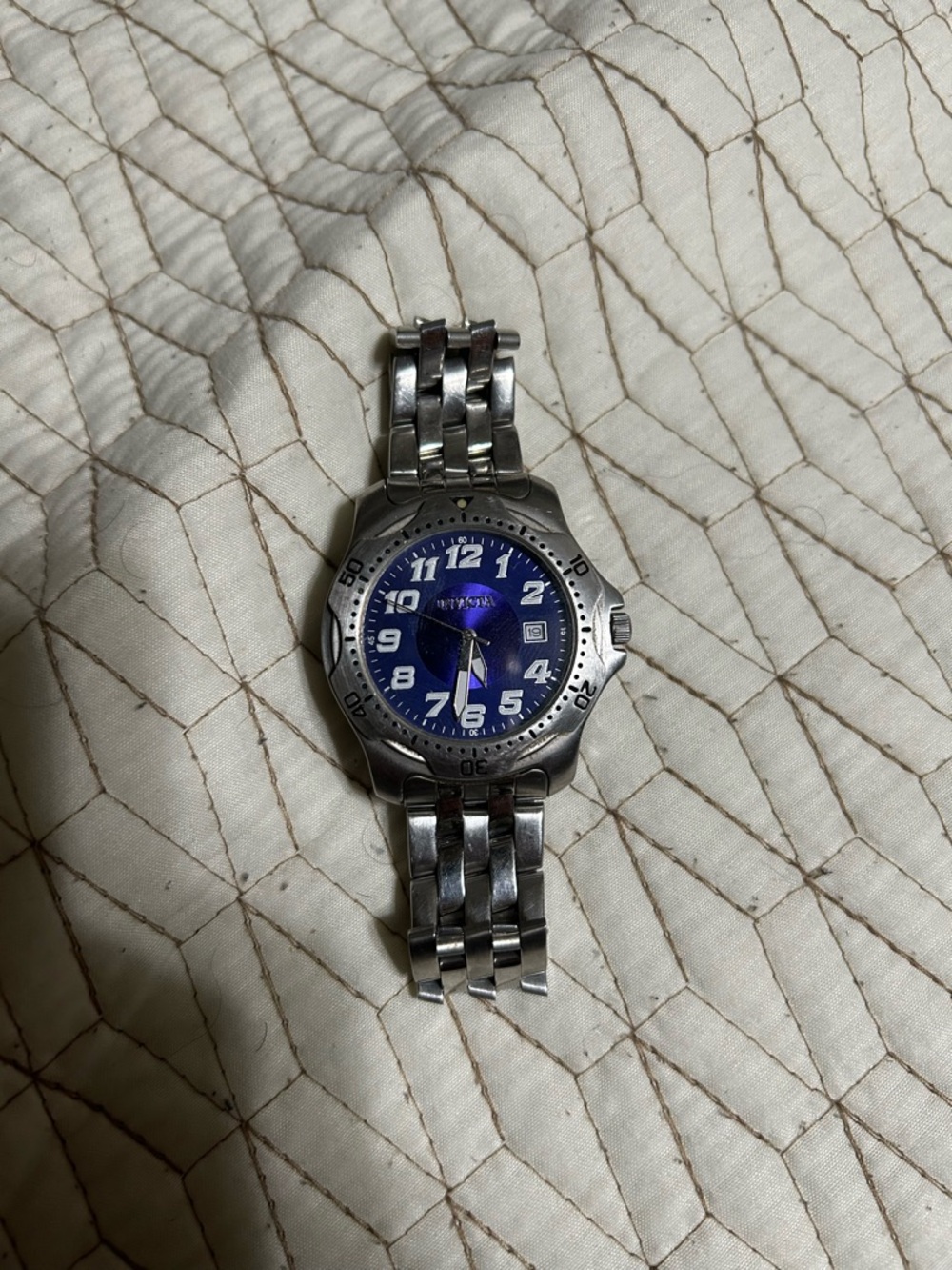 Invicta Men's Stainless Steel Watch with Blue Dial